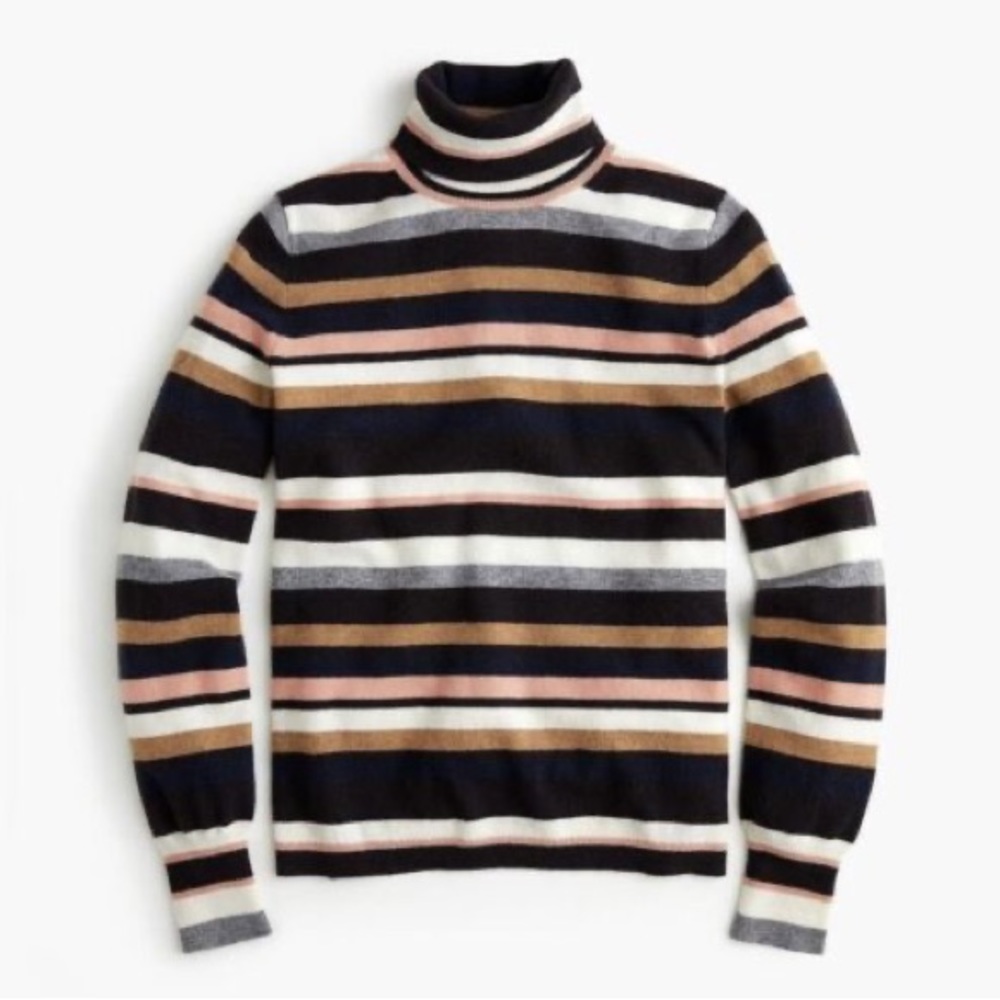 J.Crew Cashmere Striped Turtleneck Size Small/ Medium